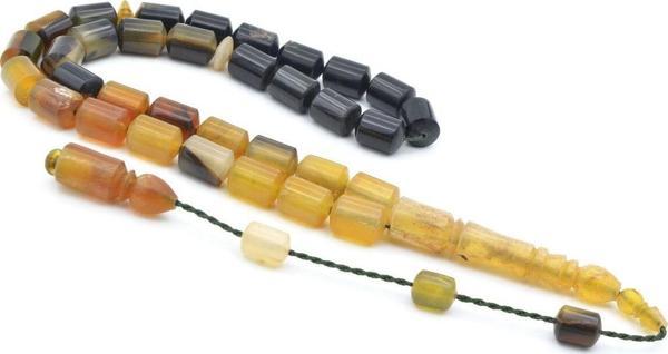 Sistemli Silindir Kesim İri Boy Renk Süzmesi Ceylan Boynuzu Tesbih - Image 1