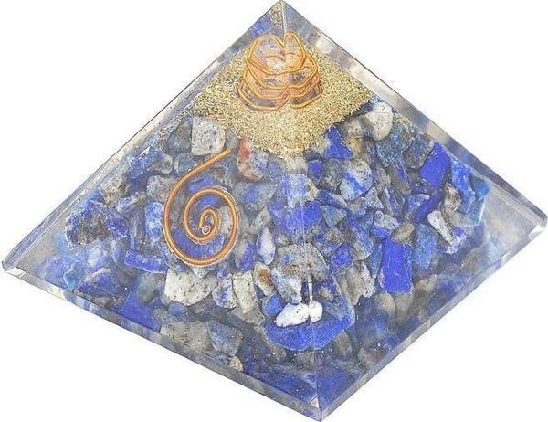 Hakiki Doğal Lapis Lazuli Taşlı Orgonit Piramit - Image 1