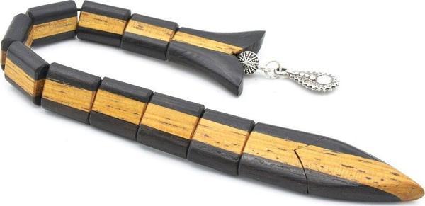 Usta İşçilikli Abanoz Ağacı Balık Tesbih - Image 1