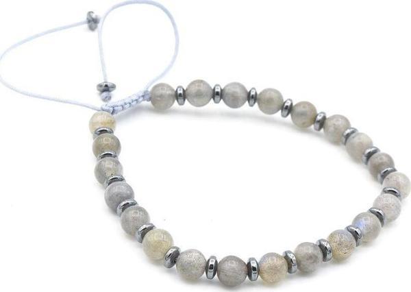 Makrome Model Hakiki Labradorit Taşı Bileklik 5.5 Mm - Image 1