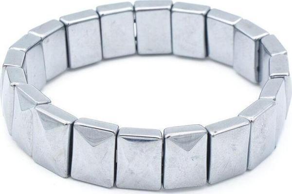 Rolex Model Dikdörtgen Kesim Hakiki Terahertz Taşı Bileklik - Image 1