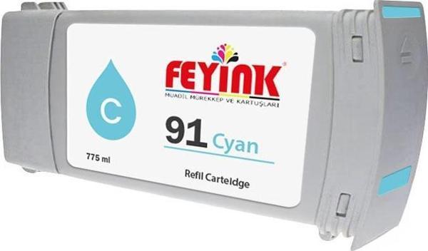 ® Hp 91 Cyan (C) Feyink Muadil Kartuş 775ml Designjet Z6100 - Image 1