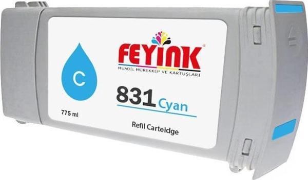 ® Hp Latex 831C Cyan (C) Orijinal Mürekkep Dolumlu Feyink Kartuş 775ml  315/330/335/360/365 - Image 1