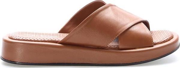 Hakiki Deri Kadın Düz Terlik 710ZA700 - Image 1