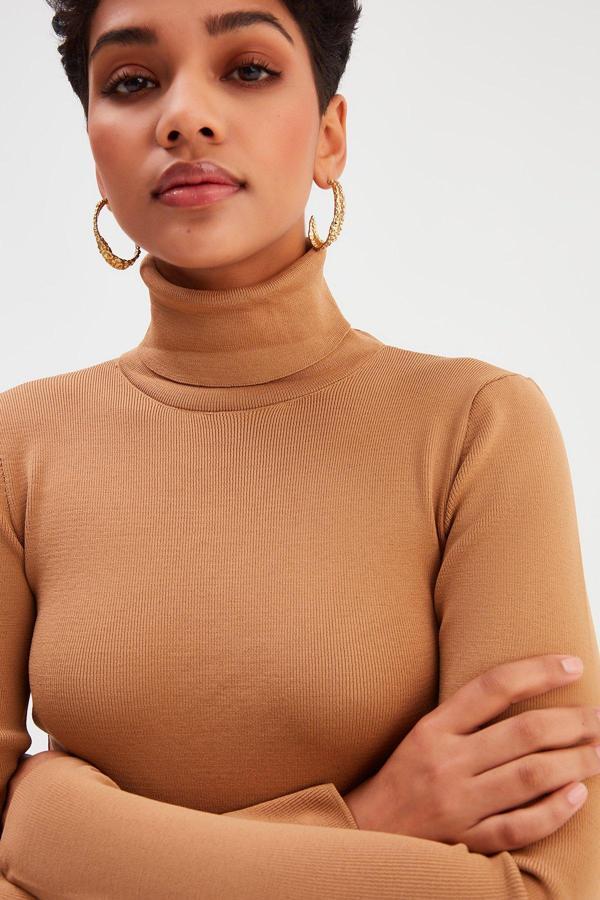 Tam Balıkçı Triko - Vizon - Image 1