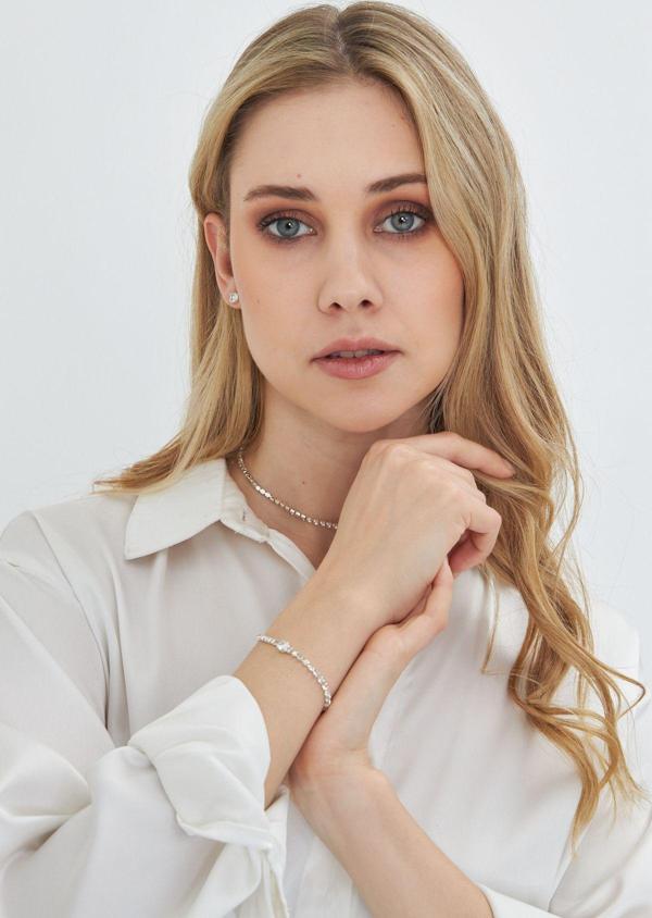 Lesa Wear Pırlanta Görünümlü Zirkon Taşlı Zarif Takı Seti - Image 1