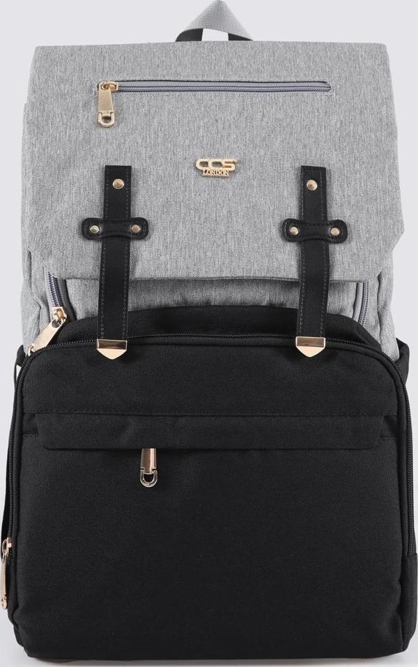 Bej-Siyah Anne Bebek Çantası 51768 - Image 1