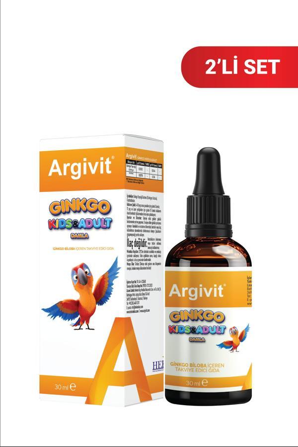 Argivit Ginkgo Kids & Adult Damla 2'li Paket 30 ml  - Image 1