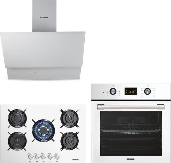 KUMTEL Digital Beyaz Ankastre Set  5 Gözlü - Image 1