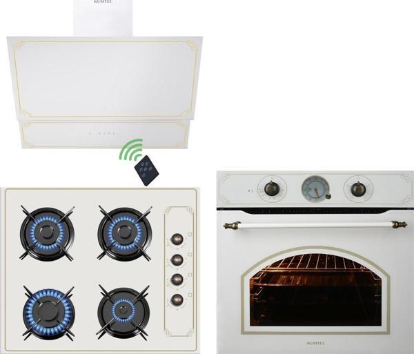 Kumtel Rustik Bej Cam Ankastre Set - Image 1