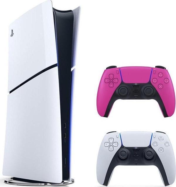 Sony Playstation 5 Slim Dijital 1TB + 2 Dualsense Beyaz-Pembe - Image 1