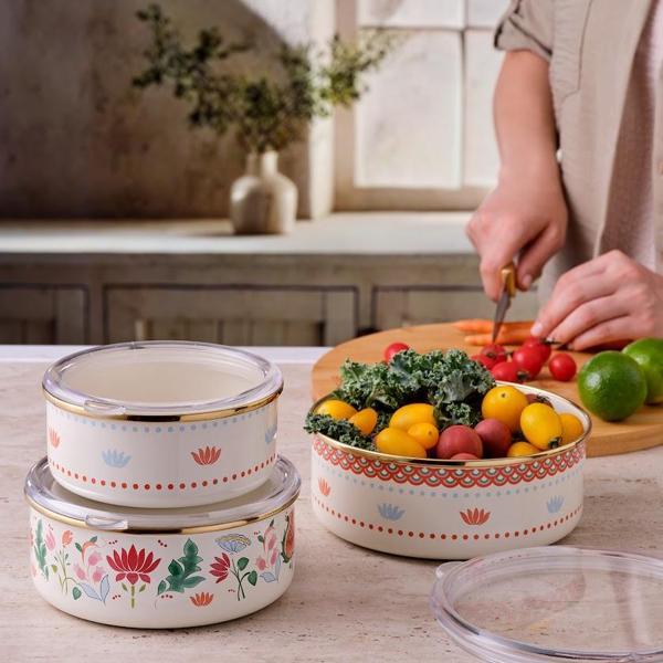 Emsan Nar Emaye Sedef Saklama Kabı Seti - Image 1