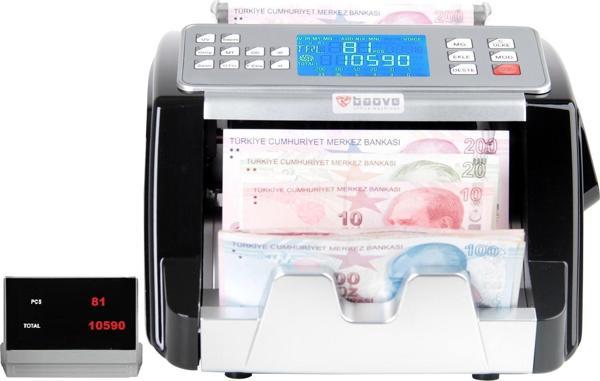 Baove GB8300 Karışık Para Sayma Makinesi - TL - Euro - Usd - Türkçe Sesli Uyarı + Müşteri Ekranı - Image 1