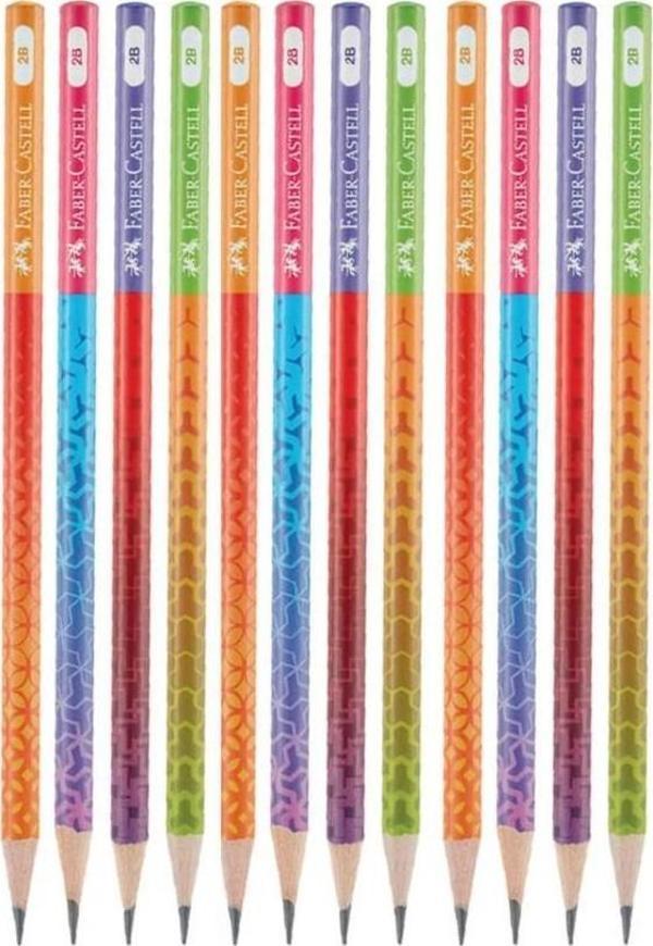  Yuvarlak Kurşun Kalem Smoothıe 12 Adet 1 Paket Faber Kurşun Kalem 2B Siyah Kurşun Kalem Smoothıe - Image 1