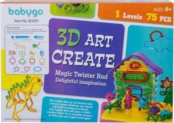 Başel Toys 3D Art Create Magıc Twıster Rod - Educatıon Toy - Image 1