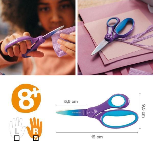 Fiskars Büyük Çocuk Makası Mor, 15 Cm - Image 1