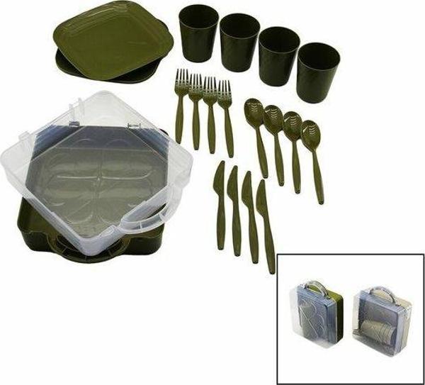 PİKNİK SETİ PLASTİK 20 PARÇA .TABAK-BARDAK-ÇATAL-KAŞIK-BIÇAK-Findit - Image 1