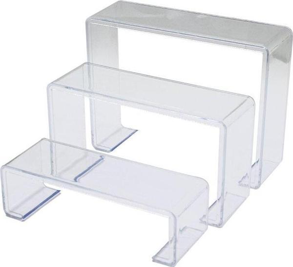 POŞETLİ 3 BOY MERDİVEN TEŞHİR AYAK YÜKSEKLİK: 6-11.5-16.5CM DERiNLİK: 6.5CM EN: 19.5-20.5-21.5CM-Findit - Image 1