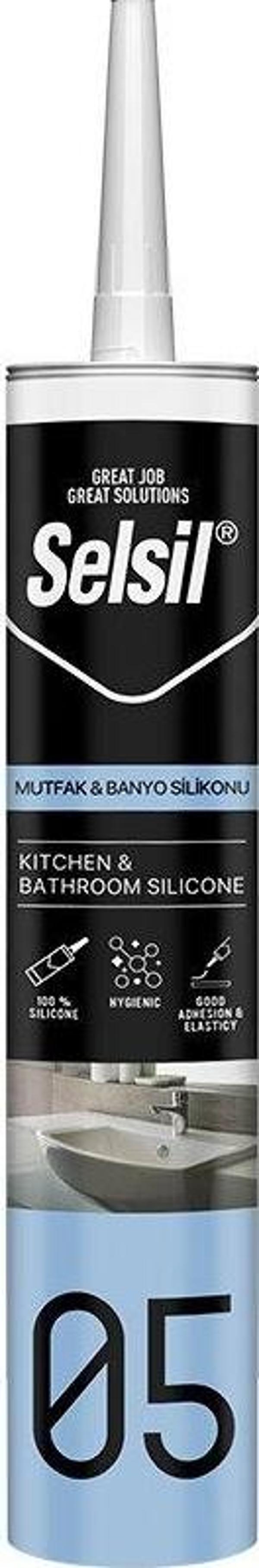 SELSİL 05 ŞEFFAF MUTFAK VE BANYO SİLİKON 280ML-Findit - Image 1