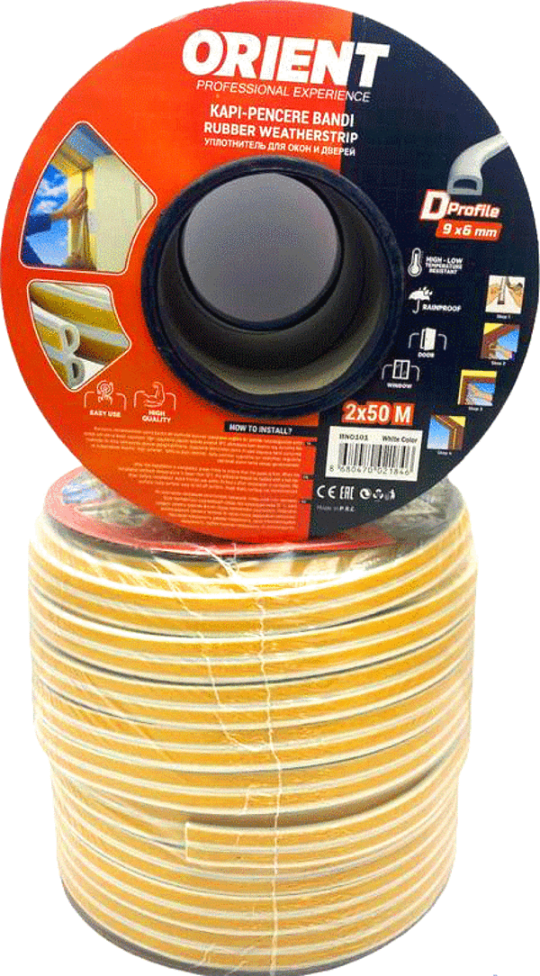 BEYAZ 100MT2X50MTBOBİN FİTİL KAPI PENCERE BANT-Findit - Image 1