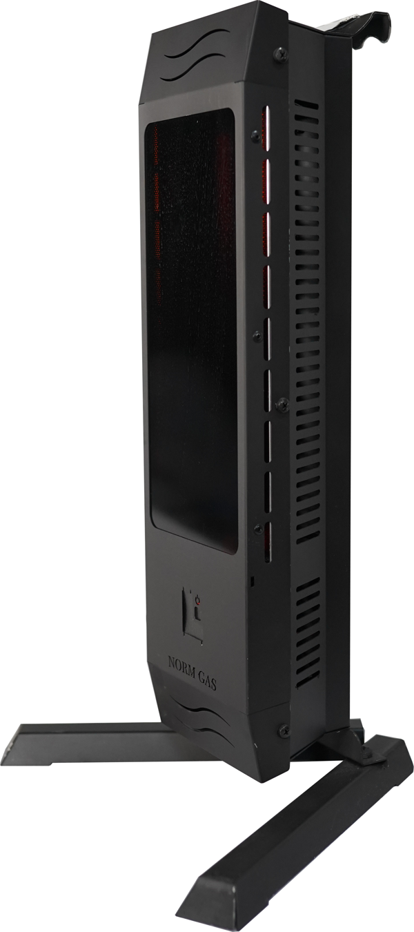NMG101 -1-1500 NMG DİKEY AYAKLI CAMLI ELEKTRİKLİ ISITICI KUMANDALI SİYAH MTN ES 1500W - Image 1