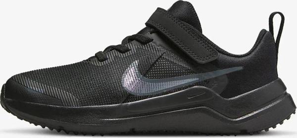 Nike Downshifter 12 Kids Black PSV Kız Çocuk Çırtlı Bantlı Yürüyüş Koşu Ayakkabısı Siyah - Image 1