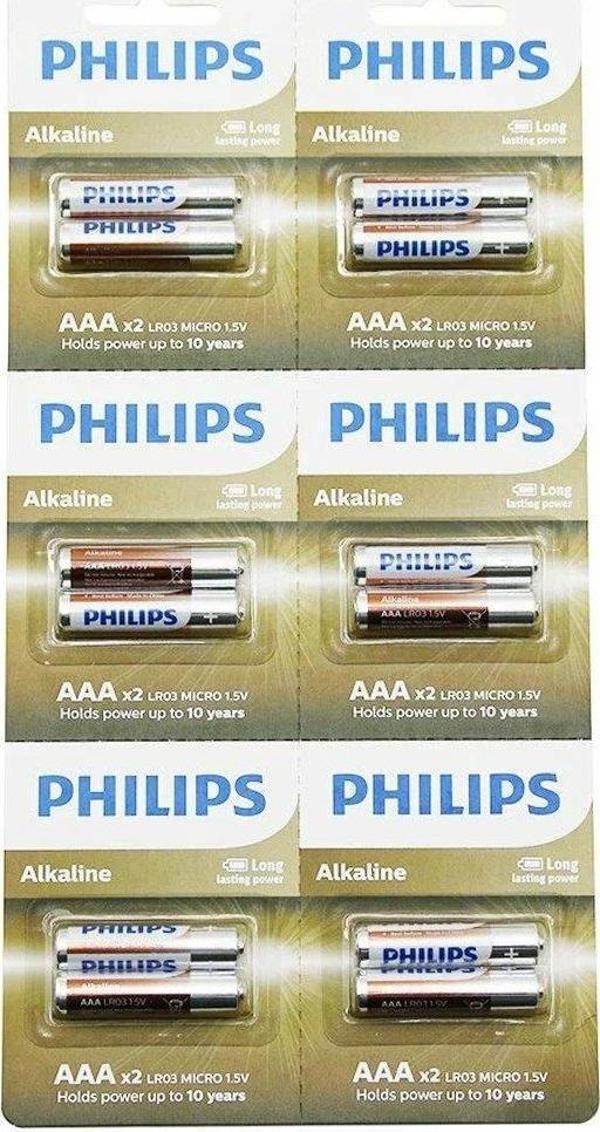 Philips AAA Alkalin Kalem Pil 12'li Kartela - Image 1