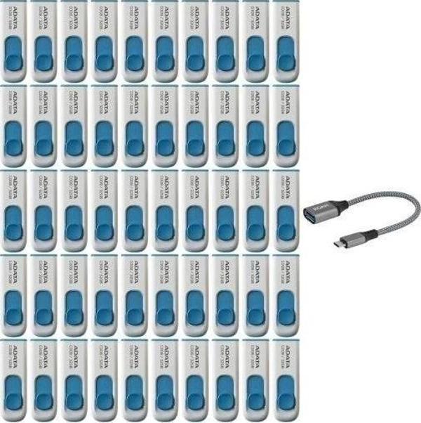 ADATA C008 32GB USB 2.0 Geri Çekilebilir Kapaksız Flash Sürücü - 50'li Paket - Image 1