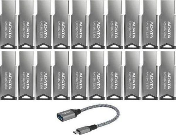 Adata UV350 32GB USB 3.2 Gen 1 Metal Flash Bellek - Image 1
