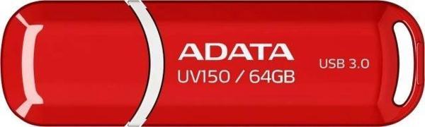 ADATA UV150 64 GB USB 3.0 Snap-on Cap Flash Bellek 64 GB Kırmızı - Image 1
