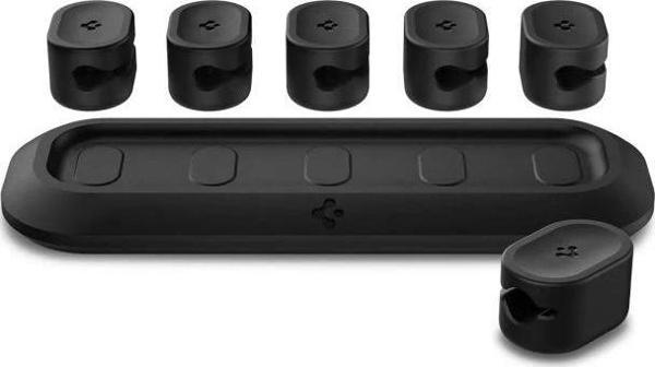 Spigen LD101 Manyetik Kablo Tutucu Siyah (6 Klip) - Image 1