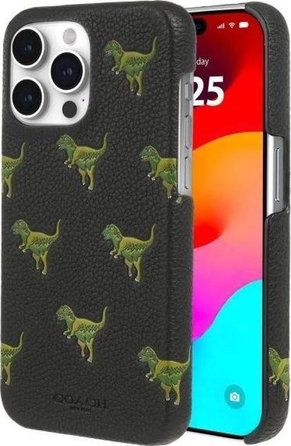 Coach Hakiki Çakıllı Deri iPhone 15 Pro Kılıfı Repeat Rexy iPhone 15 Pro - Image 1