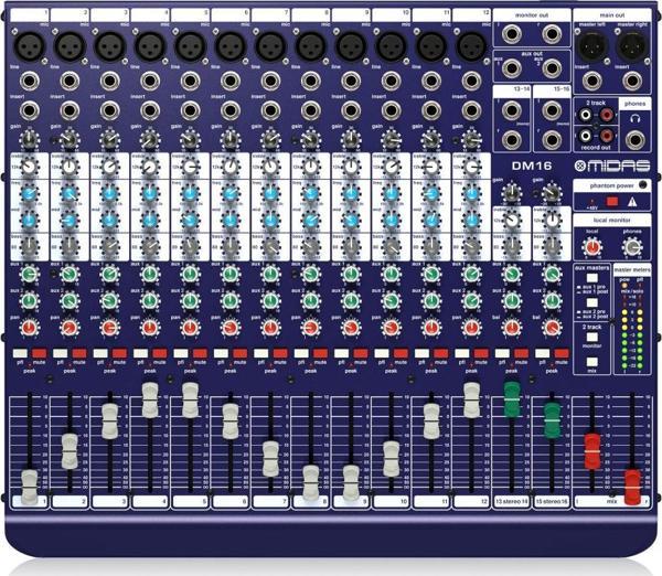Midas DM16 16 Girişli Analog Canlı ve Stüdyo Mikseri - Image 1