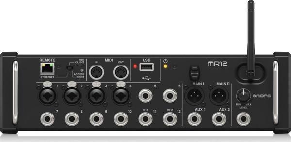 Midas Mr12 12 Girişli Dijital Mikser İpad/Android Tabletler İçin Uygun, 4 Midas Pro Preamp, 8 Hat Girişi, Entegre Wifi M - Image 1