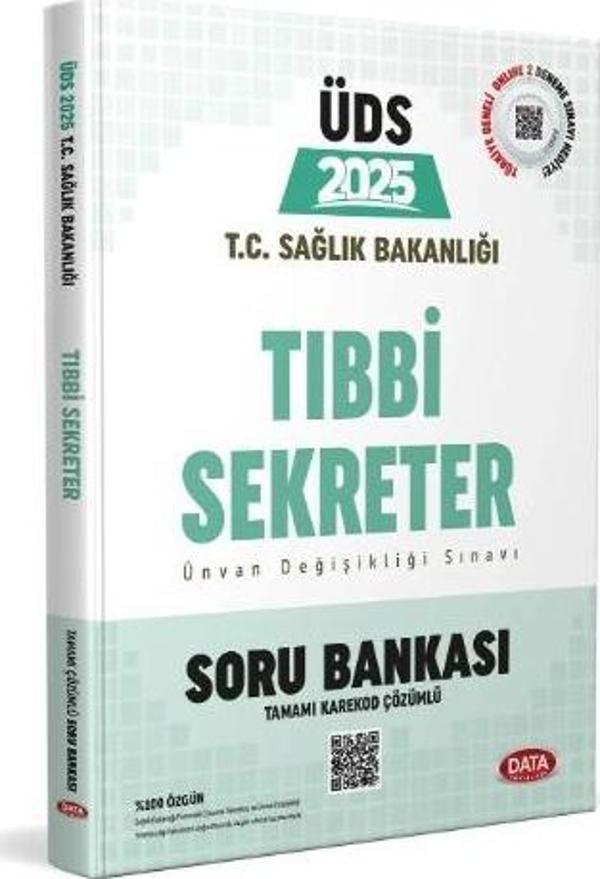 Data 2025 T.C. Sağlık Bakanlığı ÜDS Tıbbi Sekreter Soru Bankası Karekod Çözümlü Data Yayınları - Data Yayınları - Image 1