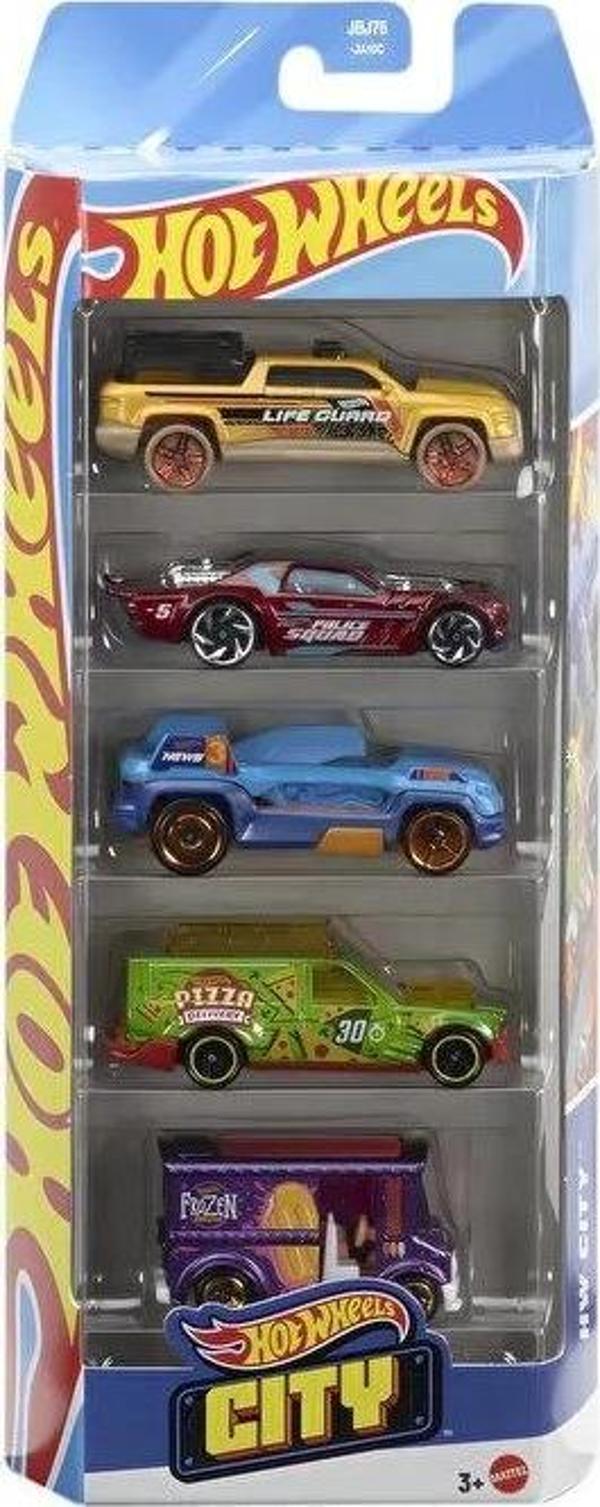 Hot Wheels Beşli Araba Seti City Jbj75 - Image 1