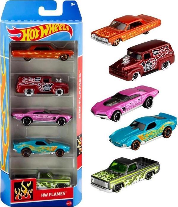 Hot Wheels Beşli Araba Seti Hw Flames HTV47 - Image 1
