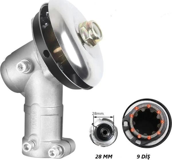 prc çinMotorlu Tırpan Redüktör Dişli Gurubu 9 Diş Frezeli 28 mm çin modellere uyumludur Ferrino,Palm - Image 1