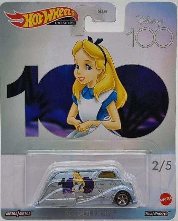 HOT WHEELS 2023 DISNEY'S 100 YEARS ALICE IN WONDERLAND DECO DELIVERY REAL RIDERS - Image 1