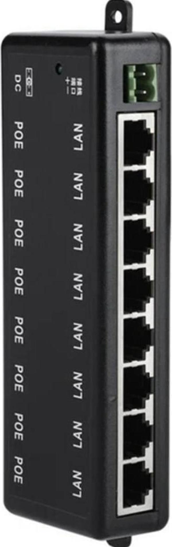 8 Port Ethernet PoE Enjektörü 12-48V - Image 1