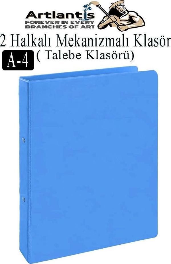 2 Halkalı Klasör 1 Adet A4 PVC Öğrenci ve Ofis Tipi Evrak Sunum Talebe Klasörü İç Cepli Otomatik Mekanizmalı Büro Okul - Image 1