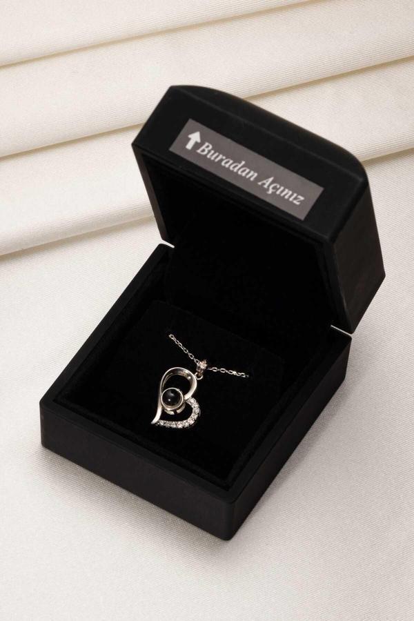 Bs Begisilver 925 Ayar Gümüş 100 Dilde Seni Seviyorum Yazılı Projektör Kolye-Işıklı Kutuda - Image 1