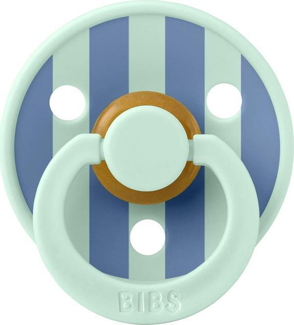 Bibs Studio Colour Block Kauçuk Emzik  N.Mint/Petr 6-18 Ay - Image 1