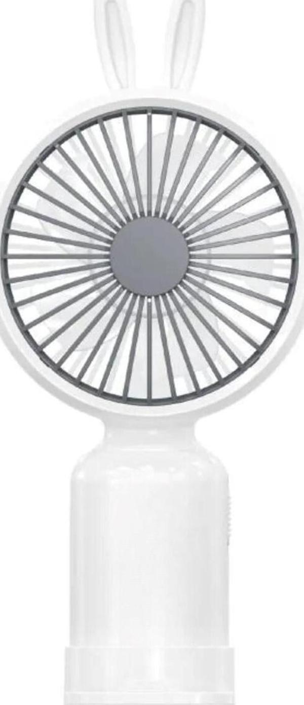  Mini Taşınabilir Fan Şarjlı 2 Kademeli Ledli Tavşan Kulak Vantilatör Soğutucu - Image 1
