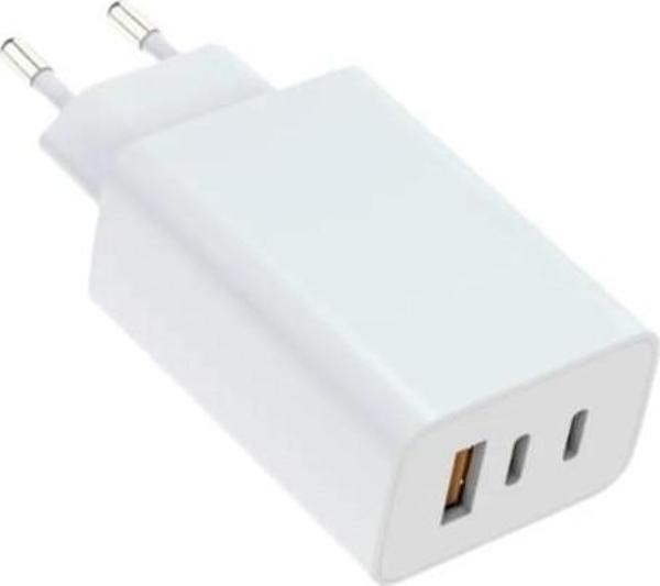 2 Type - C + Usb Giriş Şarj Adaptörü 65W   Hızlı Şarz Iphone Xiaomi Huawei Samsung Oppo Uyumlu - Image 1