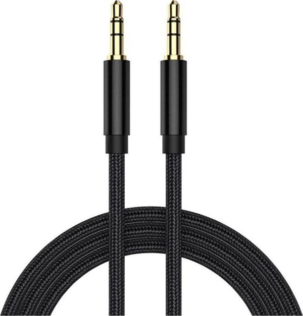 Aux To Aux 3.5mm Örgü Kablo İphone Samsung Xiaomi Huawei Uyumlu Müzik Ses Aktarıcı Aksesuar - Image 1