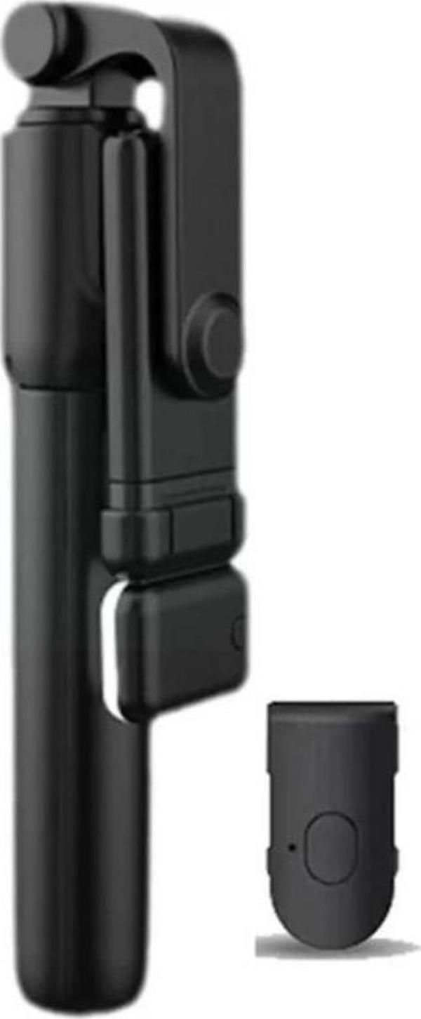 Işıklı Siyah Taşınabilir Bluetooth Tripod & Selfie Çubuğu – Telefon ve Aksiyon Kamerası Uyumlu, Uzak - Image 1