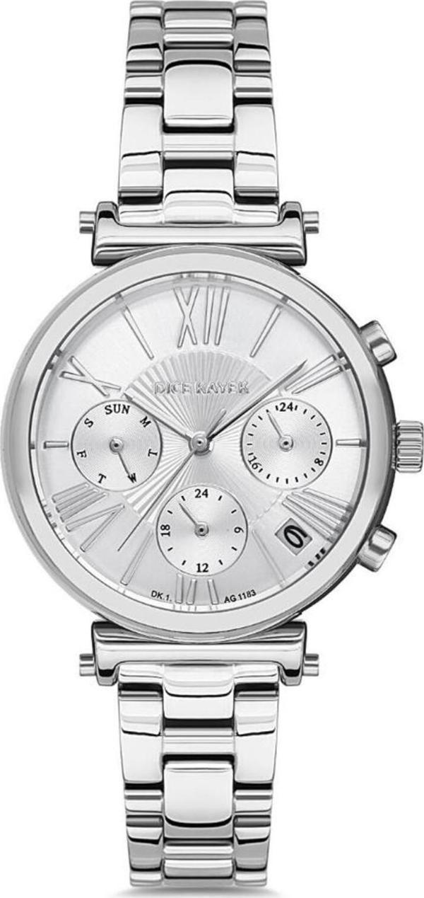 Dice Kayek Dk.1.Ag1183.01 Fonksiyonlar Aktif Kordon Çelik Kasa 5 Atm Suya Dayanıklı Metalik Renk Kad - Image 1