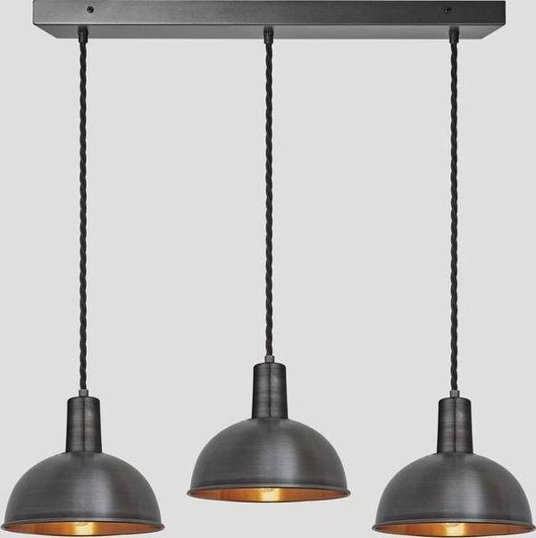 Rsylight Retro Dekoratif Metal Masa Üstü  3 Lü Siyah Rustik Dekoratif Sarkıt Avize 100 cm - Image 1