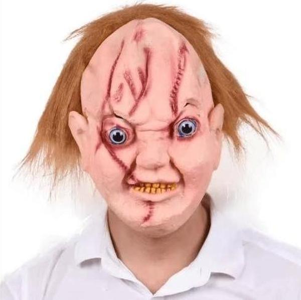 Chucky Saçlı Lateks Maske - Image 1